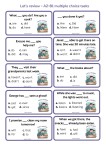 Let’s review - A2-B1 multiple choice tasks