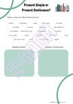 PRESENT SIMPLE VS PRESENT CONTINUOUS WORKSHEETS B1/B2