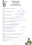 MATURA KEY WORD TRANSFORMATIONS