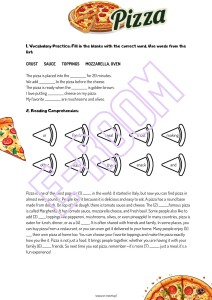 PIZZA DAY WORKSHEET A2