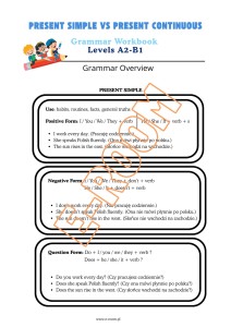 PRESENT SIMPLE PRESENT CONTINUOUS FOR A2 AND B1