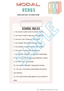 MODAL VERBS WORKSHEETS