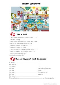 PRESENT CONTINUOUS WORKSHEET