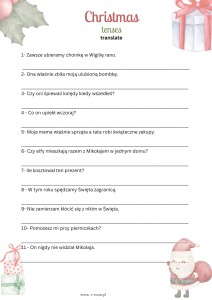 CHRISTMAS TENSES TRANSLATE