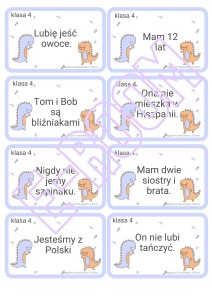 TRANSLATION CARDS GRADE 4