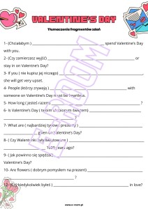 VALENTINE'S DAY B1 TASKS