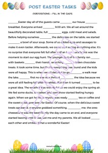 POST EASTER TASKS 7-8