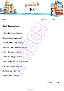 TEST - GRADE 4