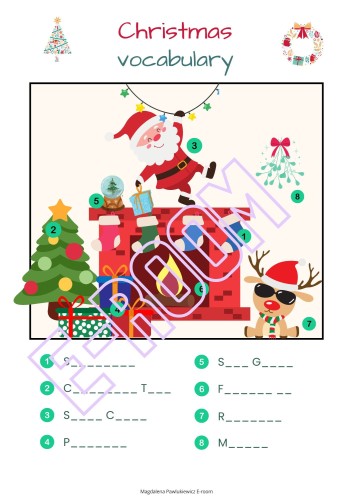 Red and Green Illustrative Christmas Vocabulary Worksheet.jpg